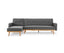 Sarantino 3-Seater Corner Sofa Bed with Chaise Lounge - Dark Grey