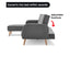 Sarantino 3-Seater Corner Sofa Bed with Chaise Lounge - Dark Grey