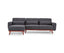 Sarantino Faux Velvet Sofa Bed Couch Lounge Chaise Cushions Dark Grey