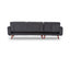 Sarantino Faux Velvet Sofa Bed Couch Lounge Chaise Cushions Dark Grey