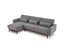 Sarantino Faux Velvet Sofa Bed Couch Lounge Chaise Cushions Light Grey