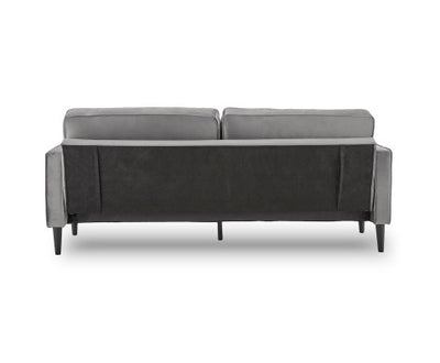 Sarantino Faux Velvet Sofa Bed Couch Furniture Lounge Suite Seat Grey