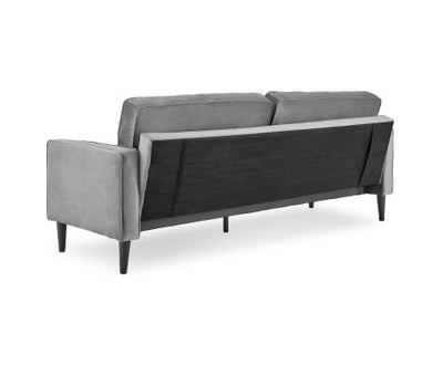 Sarantino Faux Velvet Sofa Bed Couch Furniture Lounge Suite Seat Grey