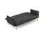 Sarantino 3 Seater Modular Linen Fabric Sofa Bed Couch - Black