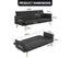 Sarantino 3 Seater Modular Linen Fabric Sofa Bed Couch - Black