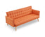 Sarantino 3 Seater Modular Linen Fabric Sofa Bed Couch Armrest Orange