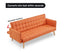 Sarantino 3 Seater Modular Linen Fabric Sofa Bed Couch Armrest Orange