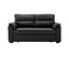 Sarantino Faux Leather Sofa Bed Couch Lounge - Black