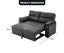 Sarantino Faux Leather Sofa Bed Couch Lounge - Black