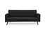 Sarantino Tufted Faux Linen 3-Seater Sofa Bed with Armrests - Black