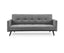 Sarantino Tufted Faux Linen 3-Seater Sofa Bed with Armrests - Light Grey