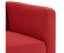 Sarantino Tufted Faux Linen 3-Seater Sofa Bed with Armrests - Red