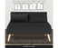 Sarantino 2-Seater Adjustable Sofa Bed Lounge Faux Velvet - Black