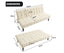 Sarantino Faux Suede Fabric Sofa Bed Furniture Lounge Seat Beige