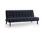 Sarantino Faux Suede Fabric Sofa Bed Furniture Lounge Seat Black