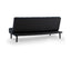 Sarantino Faux Suede Fabric Sofa Bed Furniture Lounge Seat Black