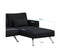 Sarantino Mia 3-Seater Sofa Bed with Chaise & 3 Pillows - Black