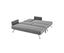 Sarantino Mia 3-Seater Corner Sofa Bed Chaise and Pillows Dark Grey