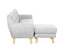 Sarantino Linen Corner Wooden Sofa Lounge L-shaped with Left Chaise Light Grey