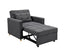 Sarantino Suri 3-in-1 Convertible Lounge Chair Bed - Dark Grey