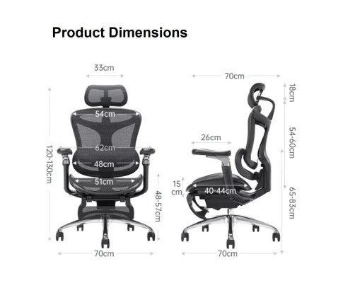 SIHOO A3 Doro C300 Ergonomics Executive Office Chair with Footrest Black