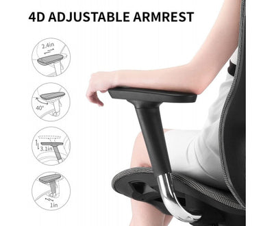 Sihoo Ergonomic Office Chair V1 4D Adjustable High-Back Breathable With Footrest And Lumbar Support Grey