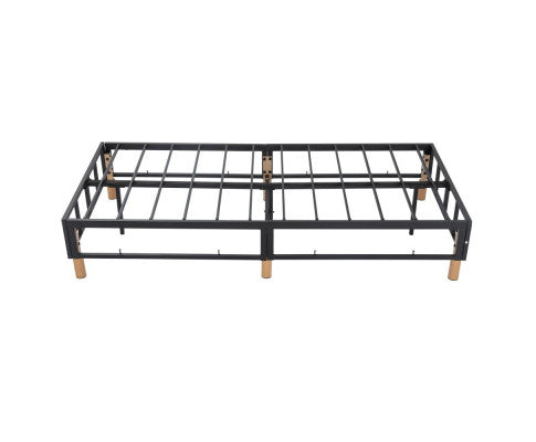 Metal Bed Frame Mattress Foundation Blue – King