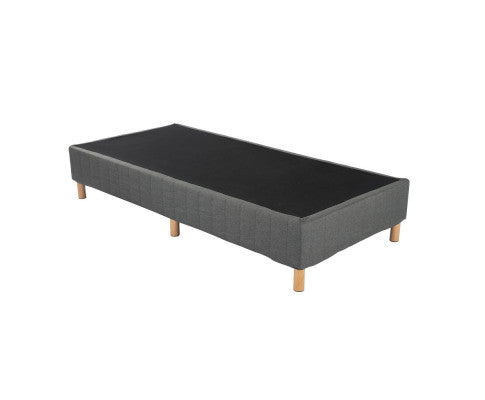 Metal Bedframe Mattress Foundation (Dark Grey) – Queen