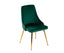 Viva Forever Set of 2 Green Velvet Dining Chairs-Art Deco Design with Gold Metal Legs