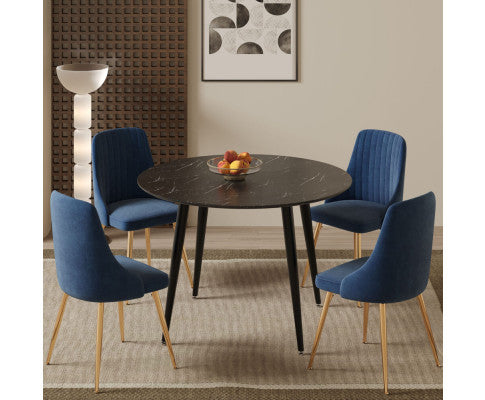 Blue Velvet Bistro Dining Set