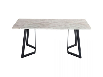 Rectangular Marble-Effect Table