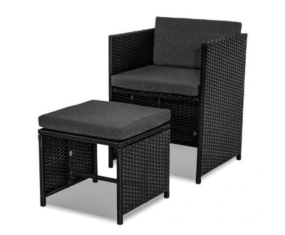 Horrocks 8 Seater Outdoor Dining Set – Black