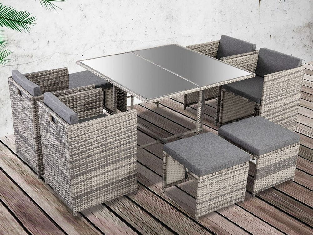 Horrocks 8 Seater Outdoor Dining Set - Grey