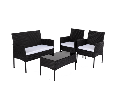 Ville 4-Seater PE Wicker Outdoor Lounge Sofa Set