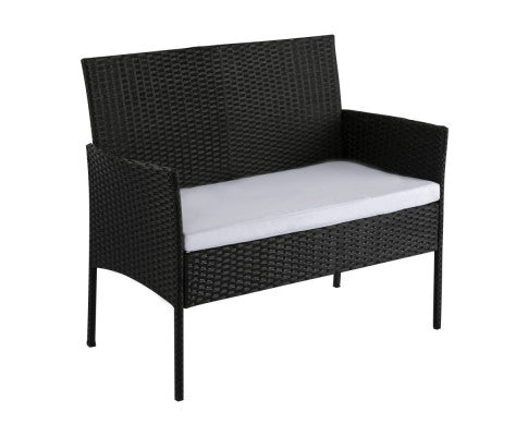 Ville 4-Seater PE Wicker Outdoor Lounge Sofa Set