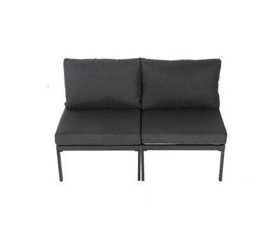 Outdoor Charcoal Grey Minimalist 5 Piece Lounge Set