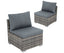 Grey Armless Outdoor Sofa Set