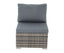 Grey Armless Outdoor Sofa Set