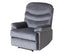 Wide Manual Single Recliner Sofa-Velvet Grey