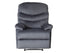 Wide Manual Single Recliner Sofa-Velvet Grey