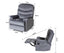 Wide Manual Single Recliner Sofa-Velvet Grey