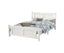 Double Solid Pine Timber Bed Frame-White