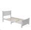 King Single Solid Pine Timber Bed Frame White