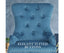 La Bella 4 Set Navy Blue French Provincial Dining Chair Ring Studded Lisse Velvet Rubberwood