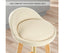 La Bella 4 Set 72cm Beige Wooden Bar Stool Leila Fabric