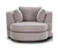 Sunshine Single Sofa Love Chair Fabric Swivel Armchair Ottoman Set - Steel