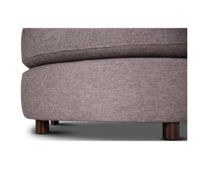 Sunshine Single Sofa Chair Fabric Swivel Ottoman - Grey