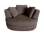 Sunshine Single Sofa Love Chair Fabric Swivel Armchair - Grey