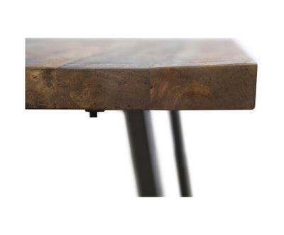 Begonia Side Sofa End Table 60cm Live Edge Mango Wood Unique Furniture - Natural