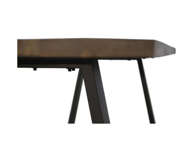 Begonia Dining Table 220cm Live Edge Solid Mango Wood Unique Furniture - Natural